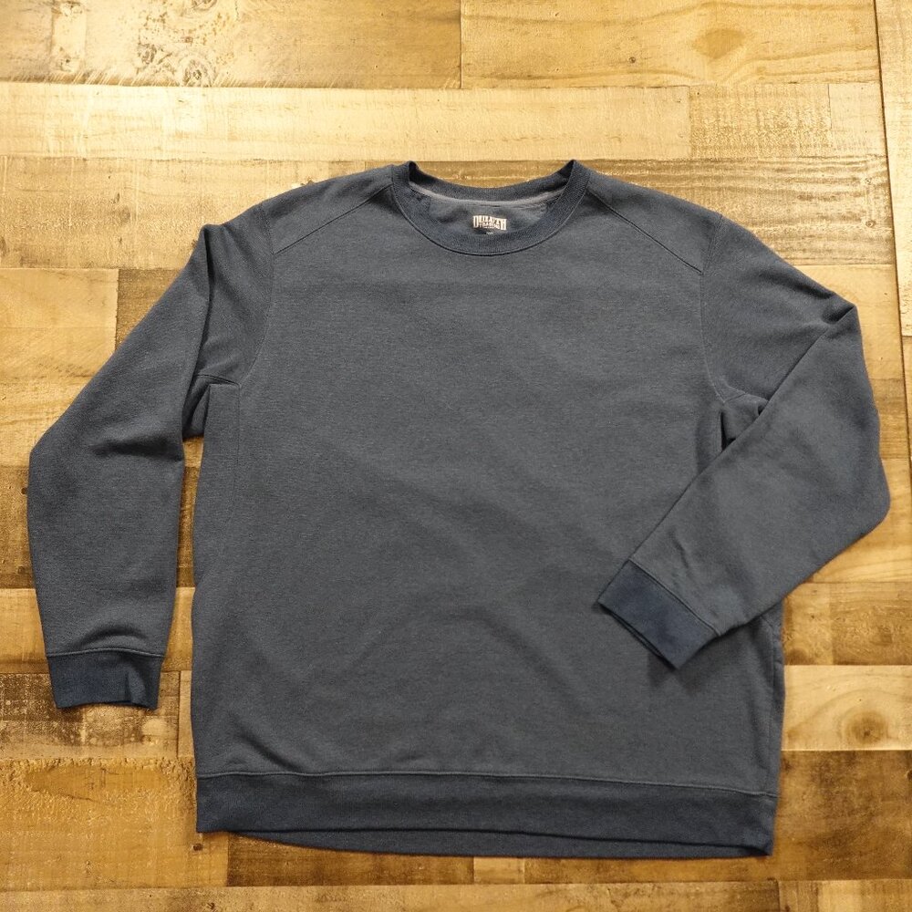 Duluth Trading Co Men’s Size 2XL Blue Crewneck Sweatshirt Polyester Cotton Blend